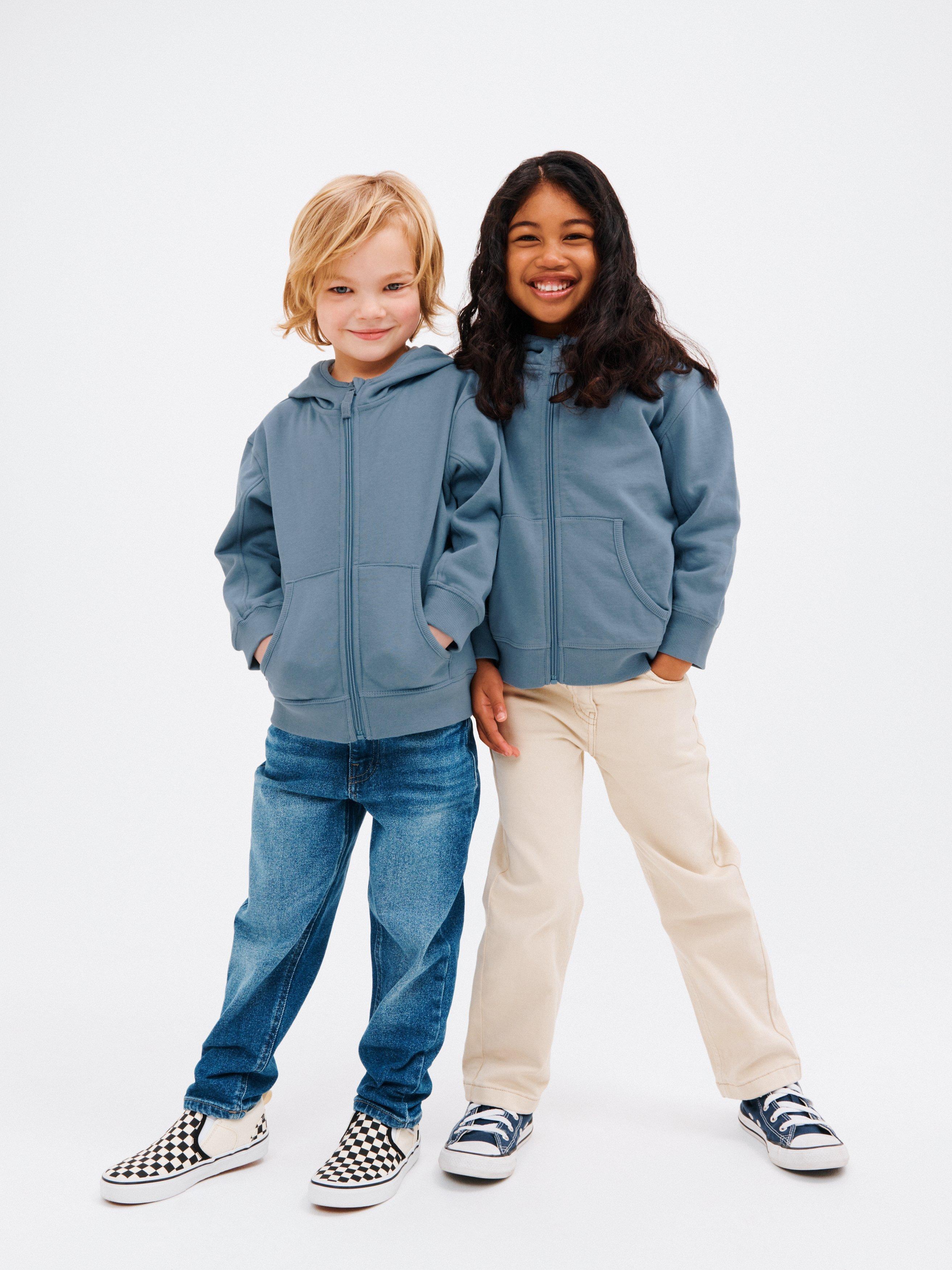 John Lewis Kids' Plain Zip Through Hoodie