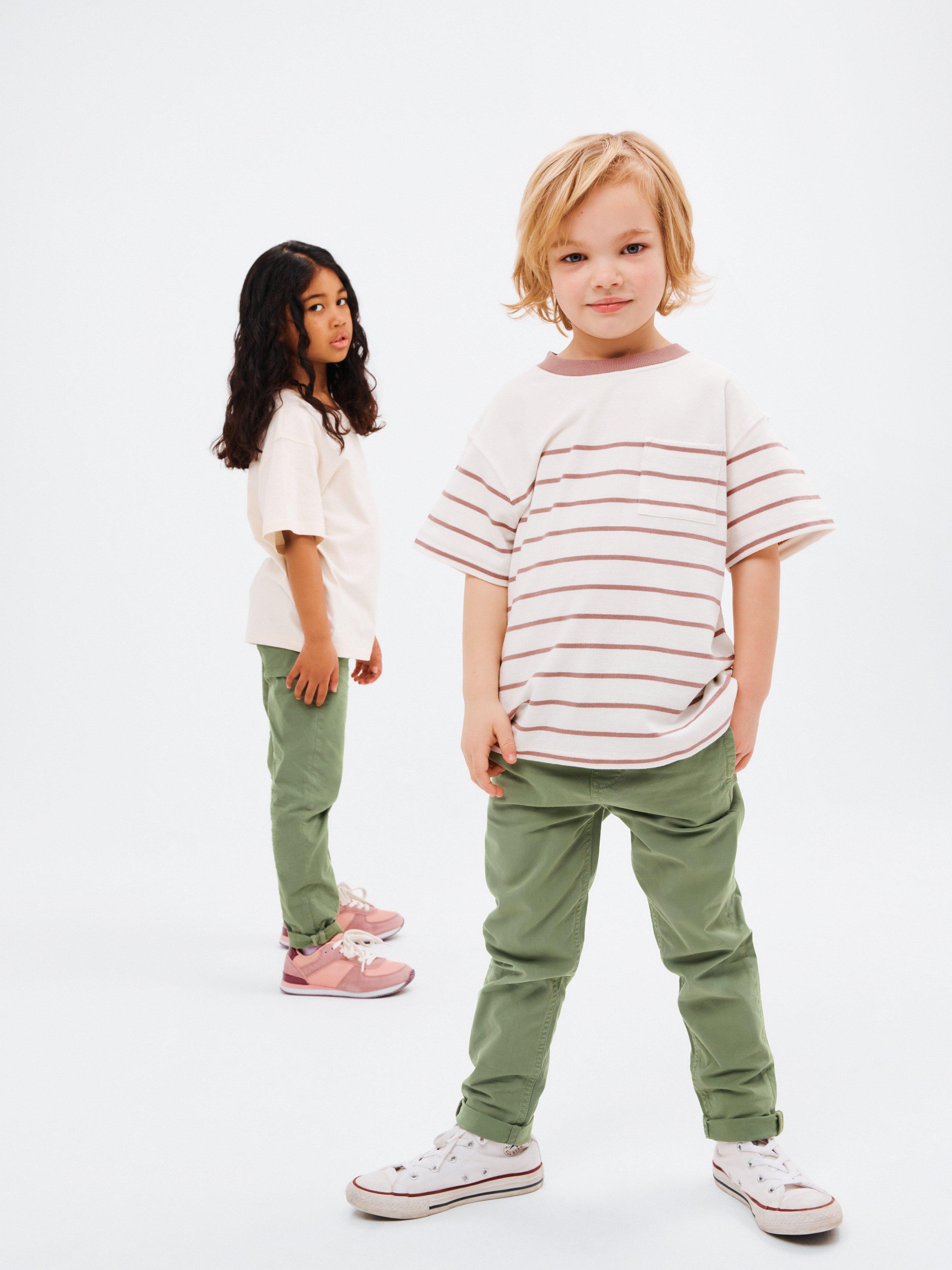 John Lewis Kids' Plain Straight Cut Chinos, Green