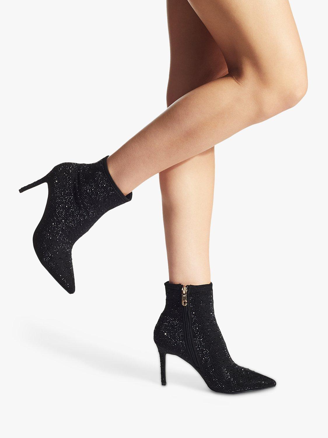Product image 2 of 5, which shows Carvela Lovebird Embellished Bootie Ankle Boots, Black, 4