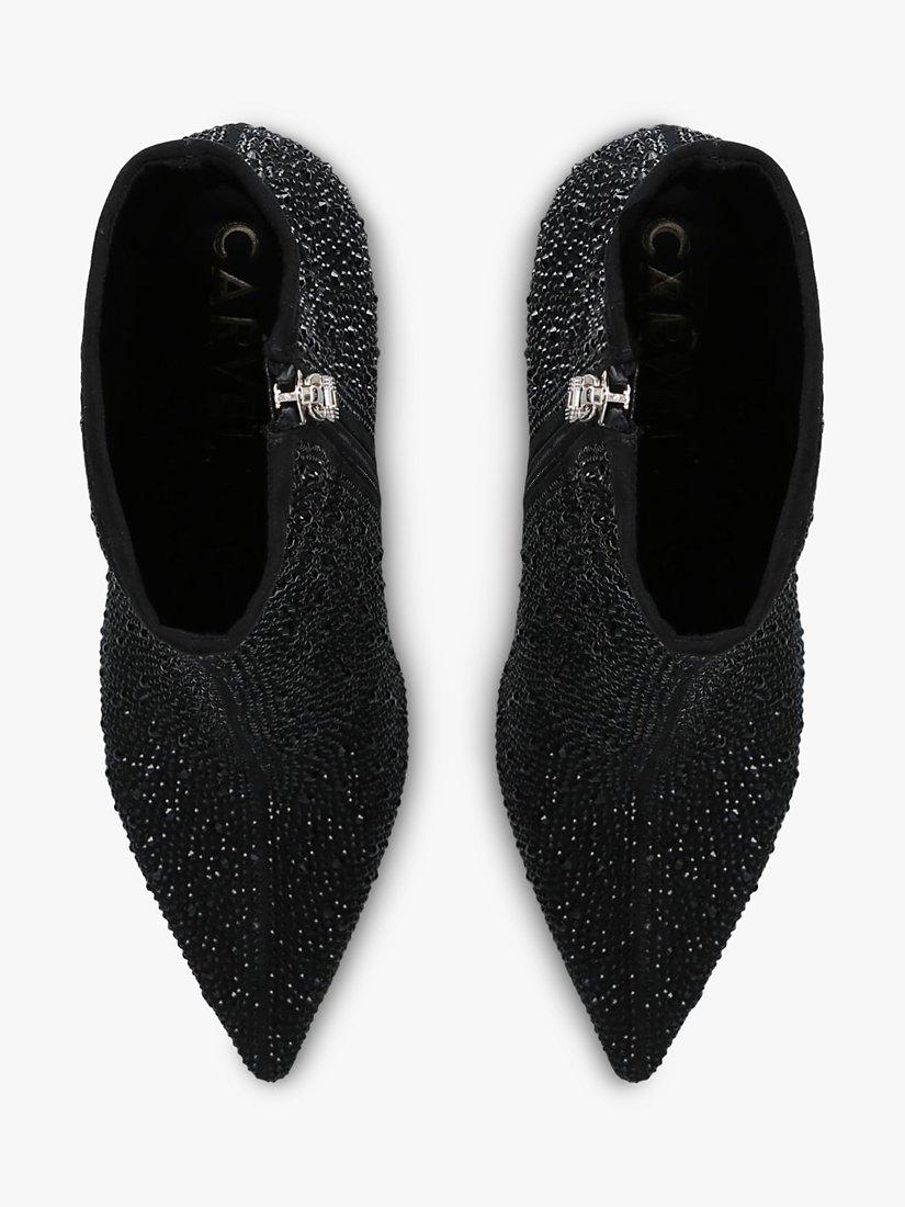 Product image 5 of 5, which shows Carvela Lovebird Embellished Bootie Ankle Boots, Black, 4