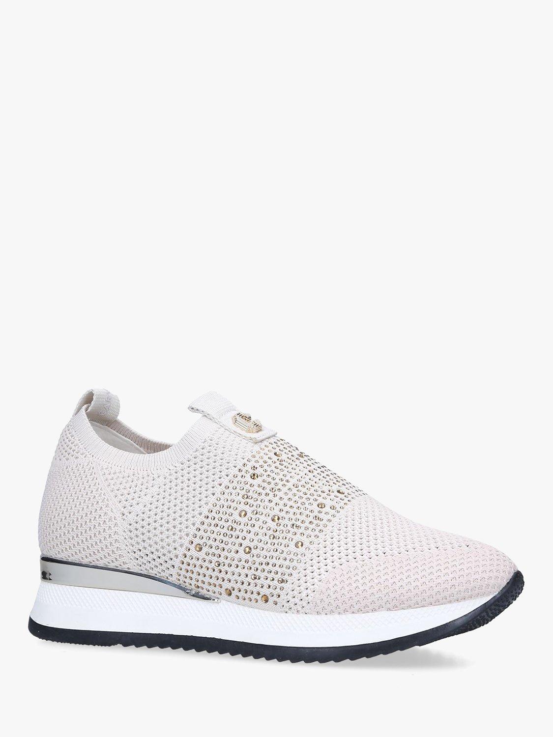 Product image 3 of 5, which shows Carvela Janeiro Diamante Mesh Slip-On Trainers, Putty, 4