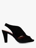 Carvela Comfort Arabella Suede Cone Heel Open Toe Court Shoes