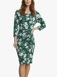 Gina Bacconi Aleta Floral Print Jersey Dress, Green