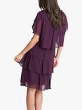 Gina Bacconi Trysta Bugle Beaded Dress, Aubergine