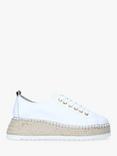 Carvela Comfort Chase Leather Espadrille Flatform Trainers, White