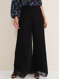 Phase Eight Sylvie Pleat Wide Leg Trousers, Black