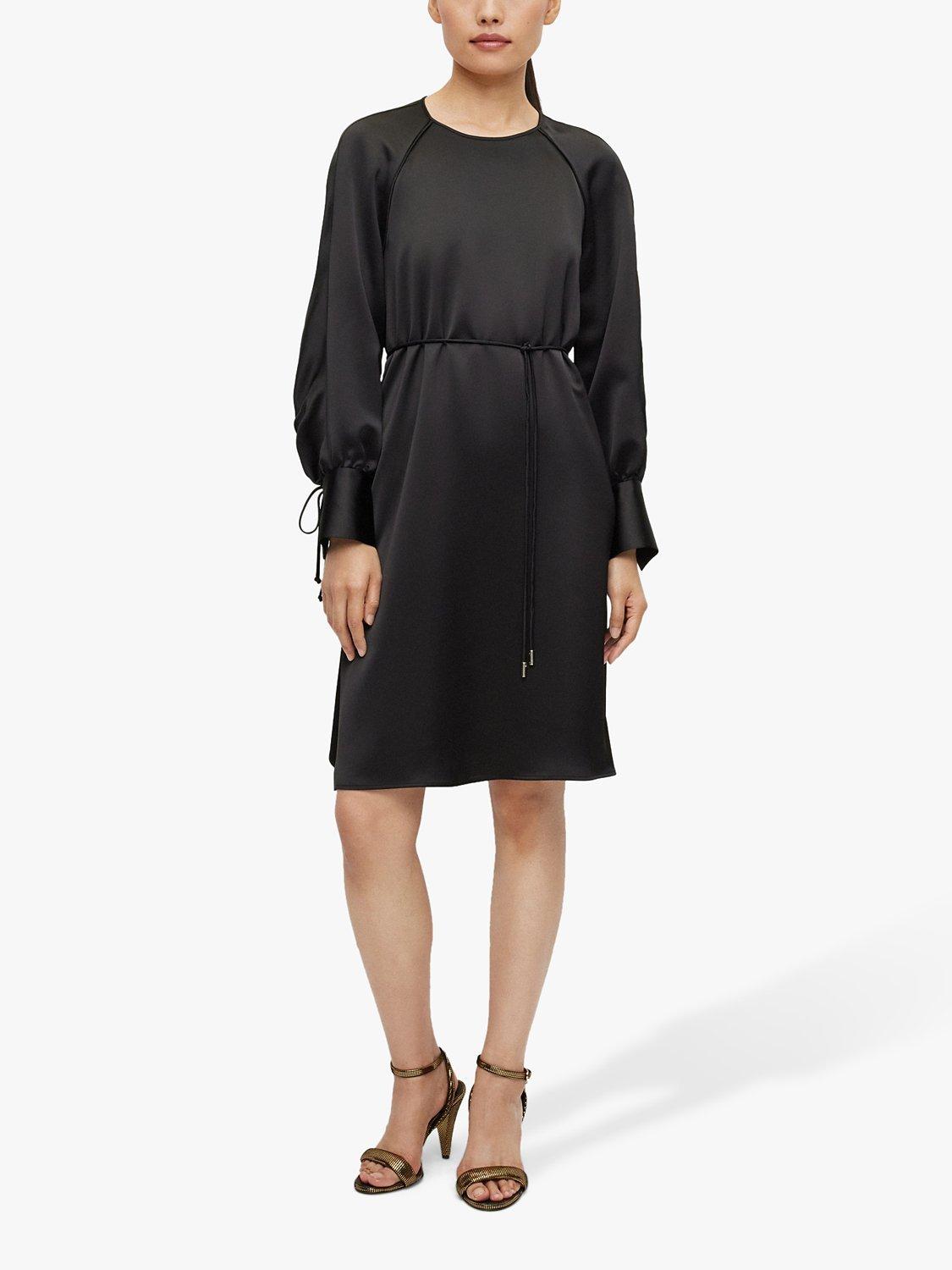 HUGO BOSS Desatina Heavyweight Satin Dress, Black