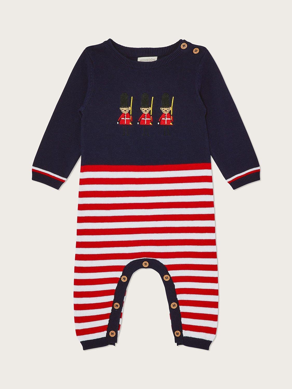 Monsoon Kids' London Guards Sleepsuit, Navy