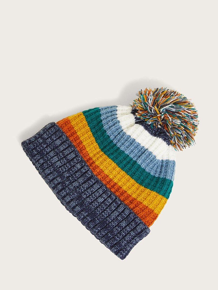 Monsoon Kids' Travis Stripe Beanie, Multi