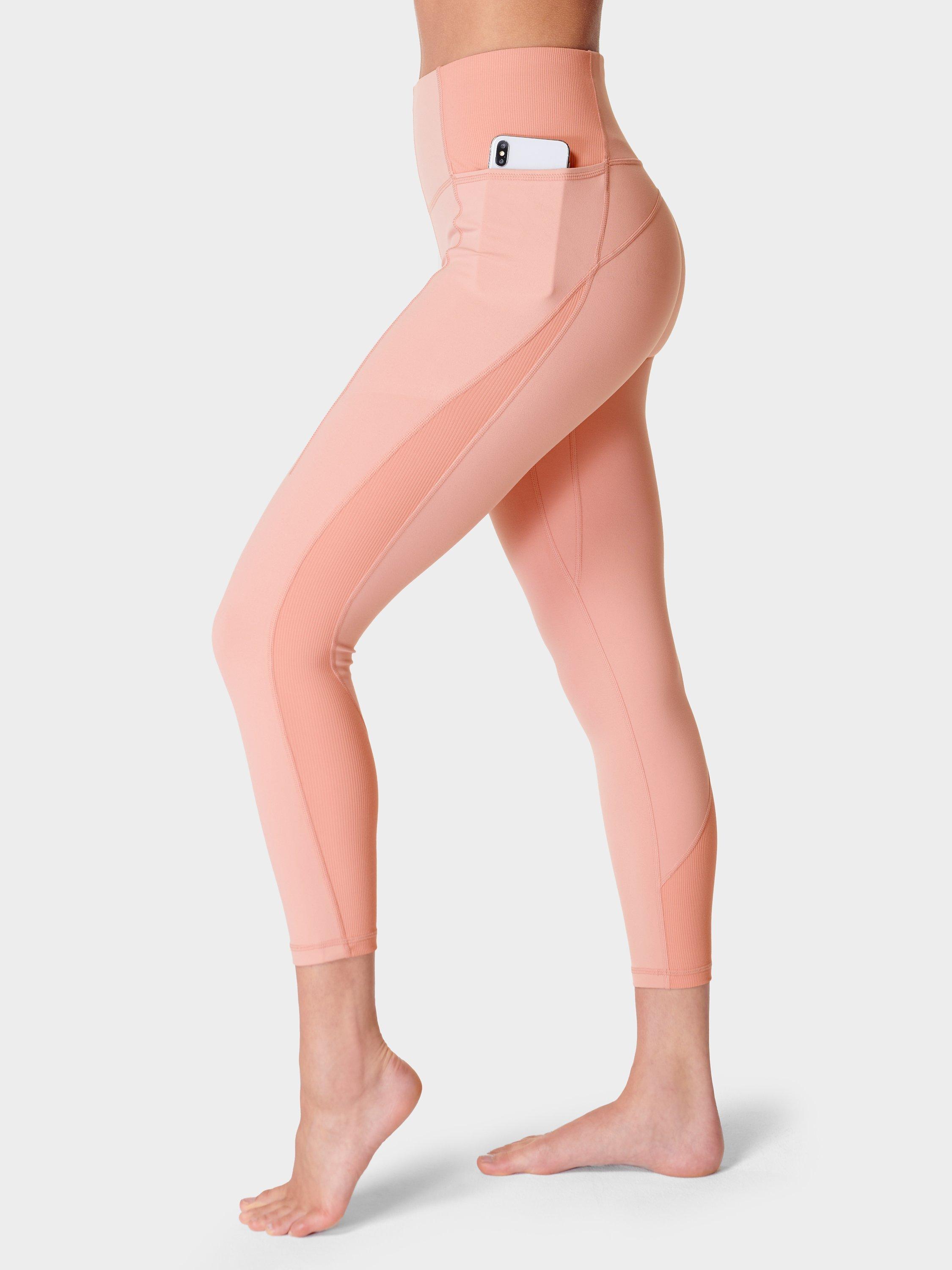 Sweaty Betty Super Soft Flow 7/8 Yoga Leggings, Bloom Pink