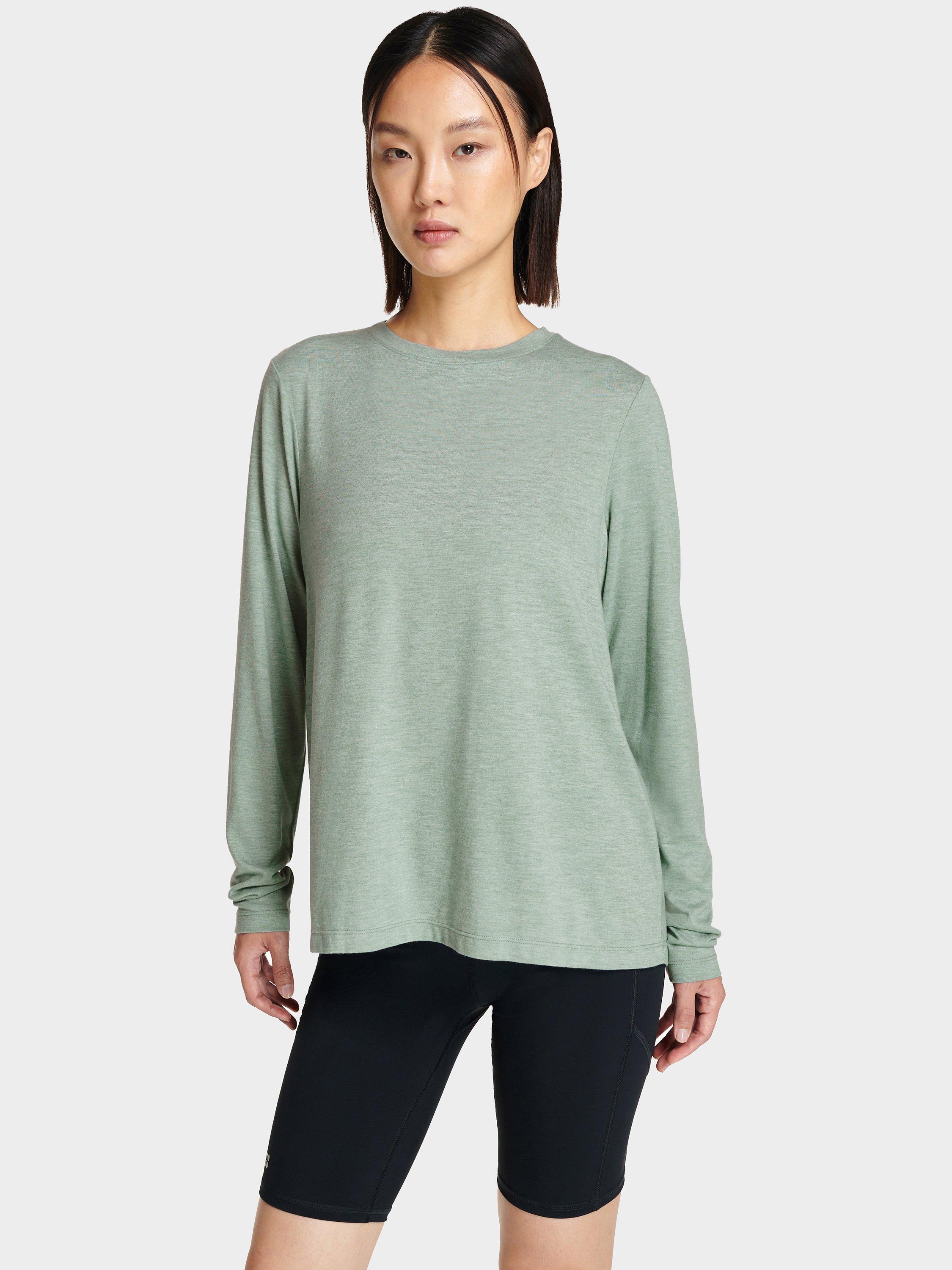 Sweaty Betty Focus Long Sleeve Top, Storm Blue