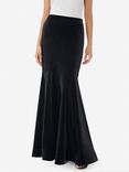 Adrianna Papell Stretch Velvet Maxi Skirt, Black