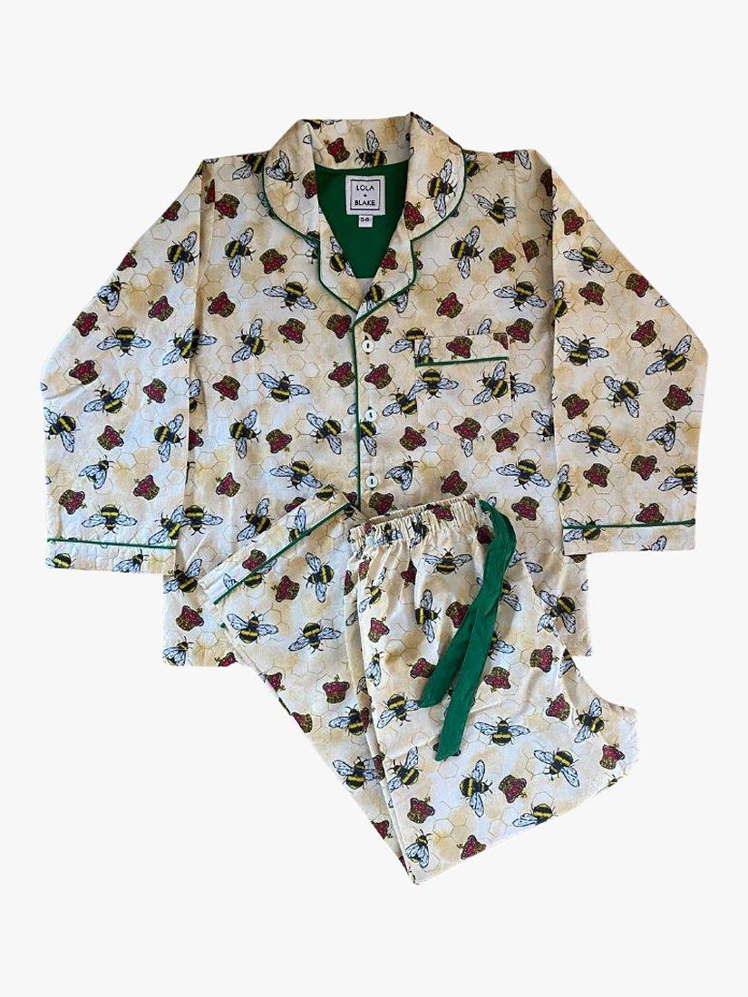 Lola + Blake Kids' Royal Bee Classic Pyjama Set, Natural