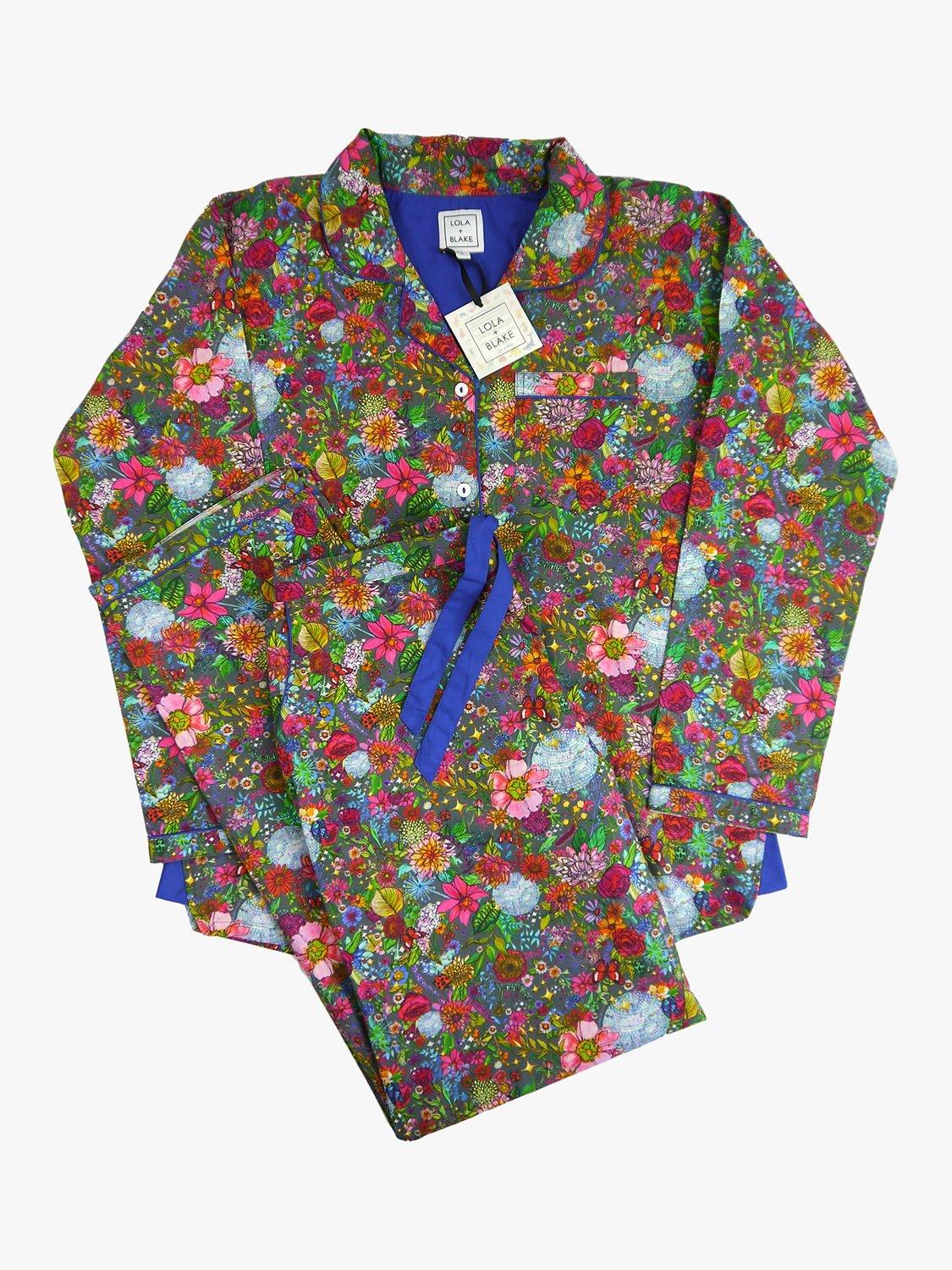Lola + Blake Cotton Pyjamas, Floral Disco