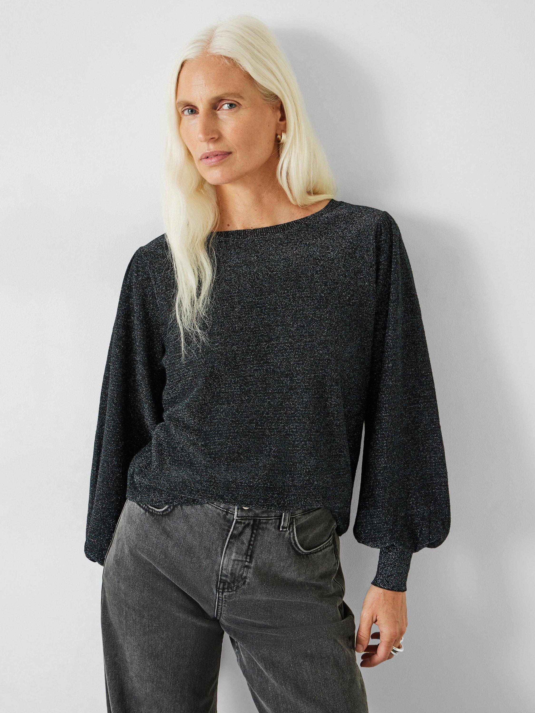 HUSH Lulu Metallic Top, Black/Multi