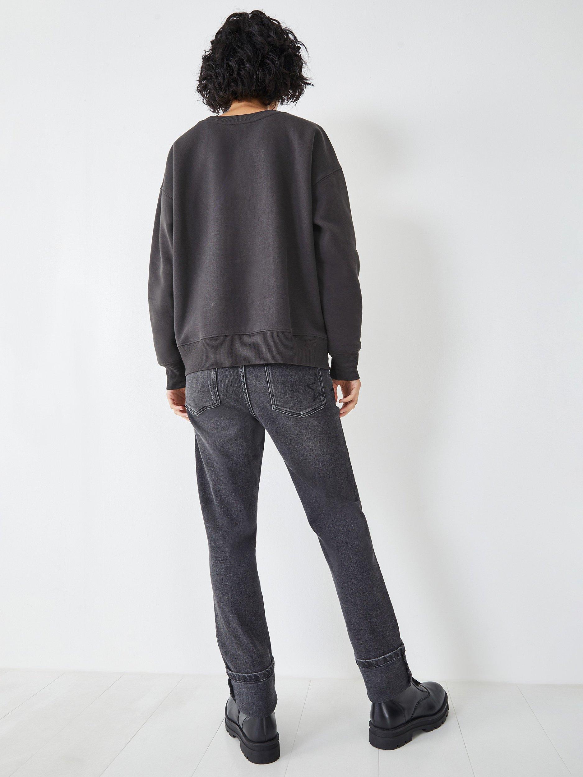 HUSH Riley Relaxed Eagle Sweatshirt Dark Slate Grey
