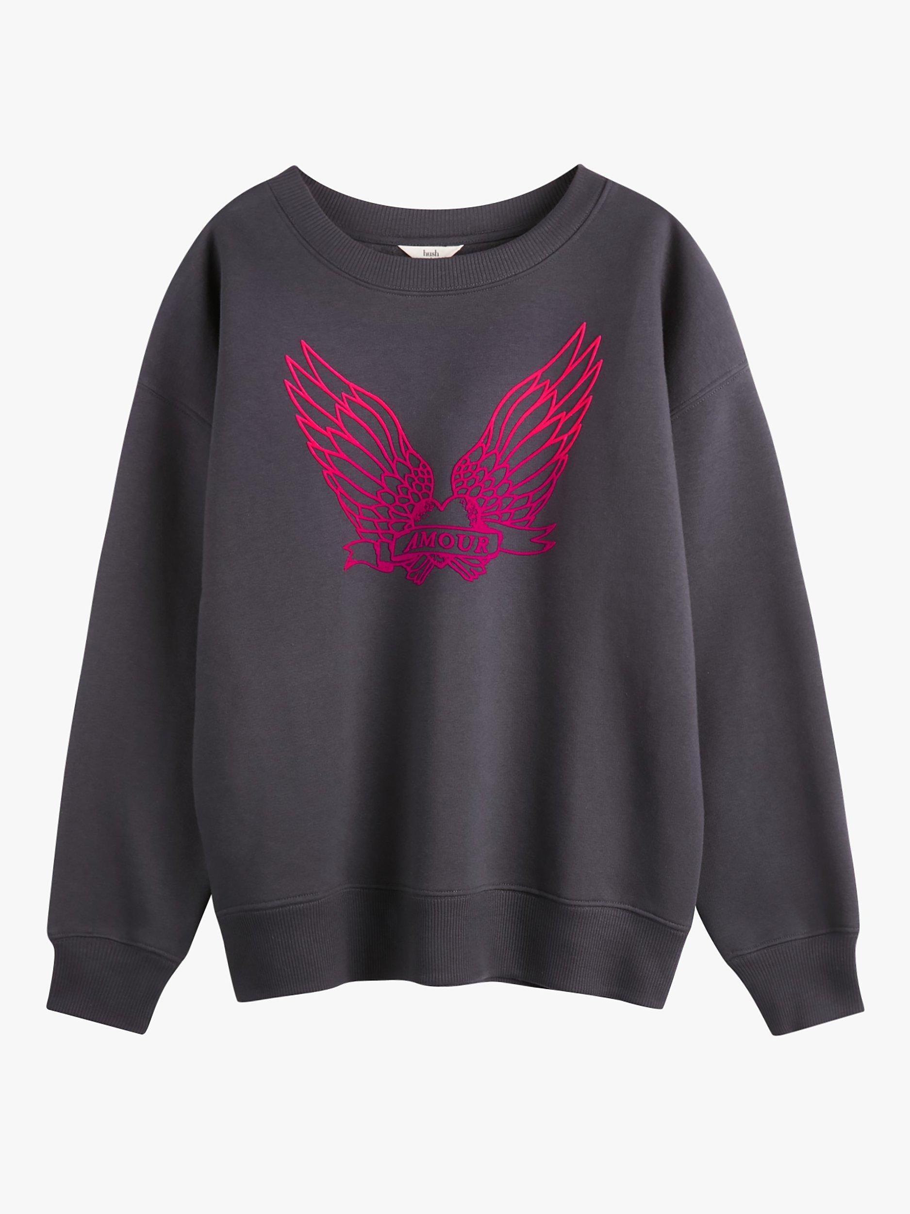 HUSH Riley Relaxed Eagle Sweatshirt Dark Slate Grey