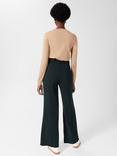 Hobbs Drew Wide Leg Trousers, Deep Pine Green