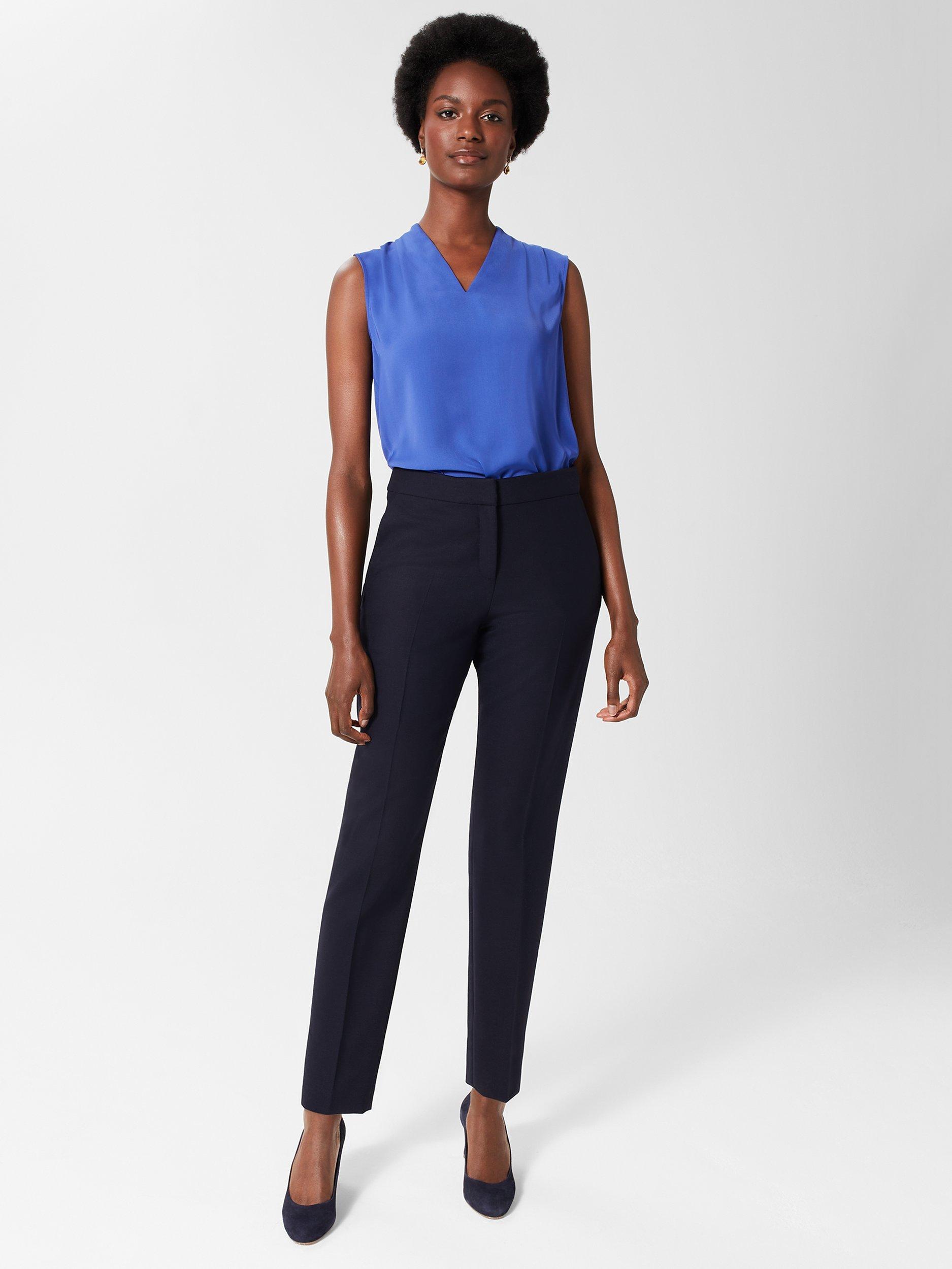 Hobbs Petite Gael Wool Blend Tapered Leg Trousers