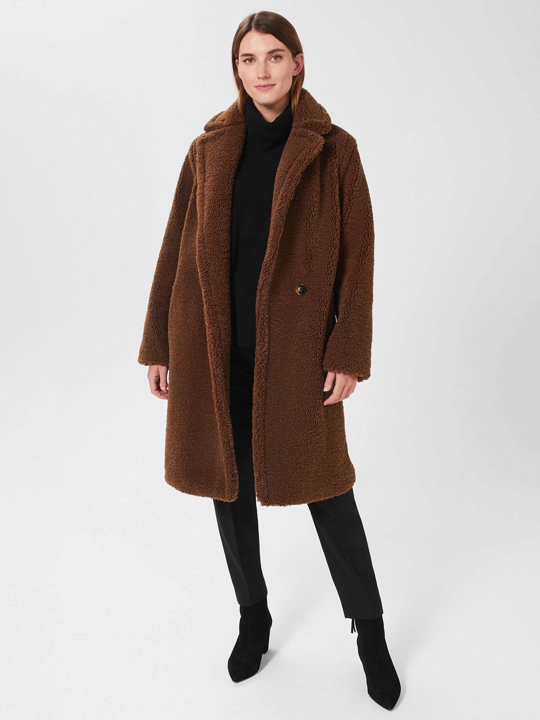 Hobbs Clare Teddy Coat, Vicuna