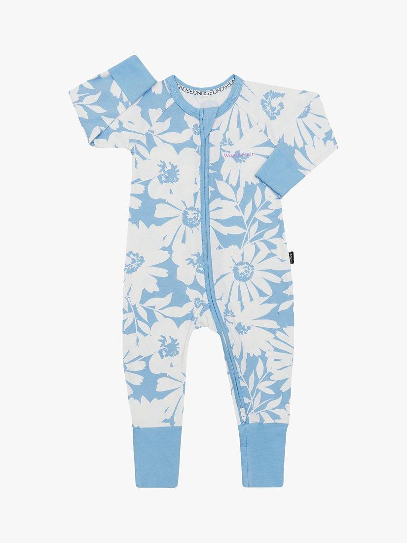 Bonds Baby Daisy Wondersuit Sleepsuit, Coast Blue