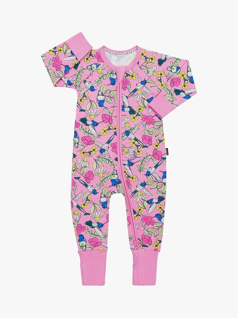 Bonds Baby Great Hummingbird Print Sleepsuit, Pink