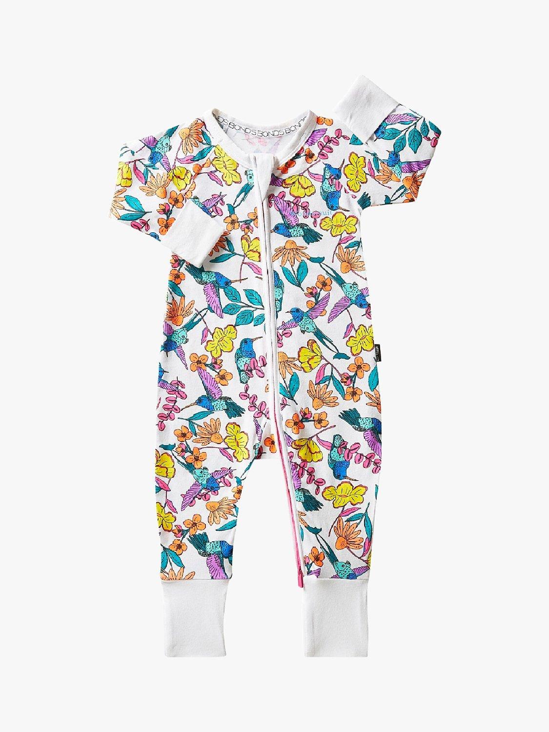 Bonds Baby Great Hummingbird Wondersuit Sleepsuit, White/Multi