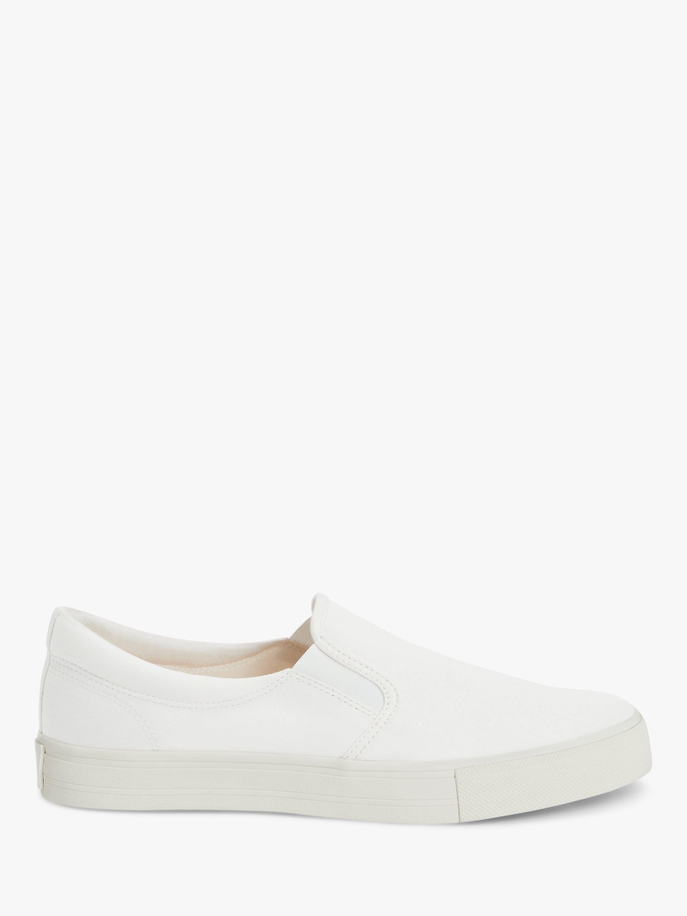 John Lewis ANYDAY Slip-On Trainers, White, 7