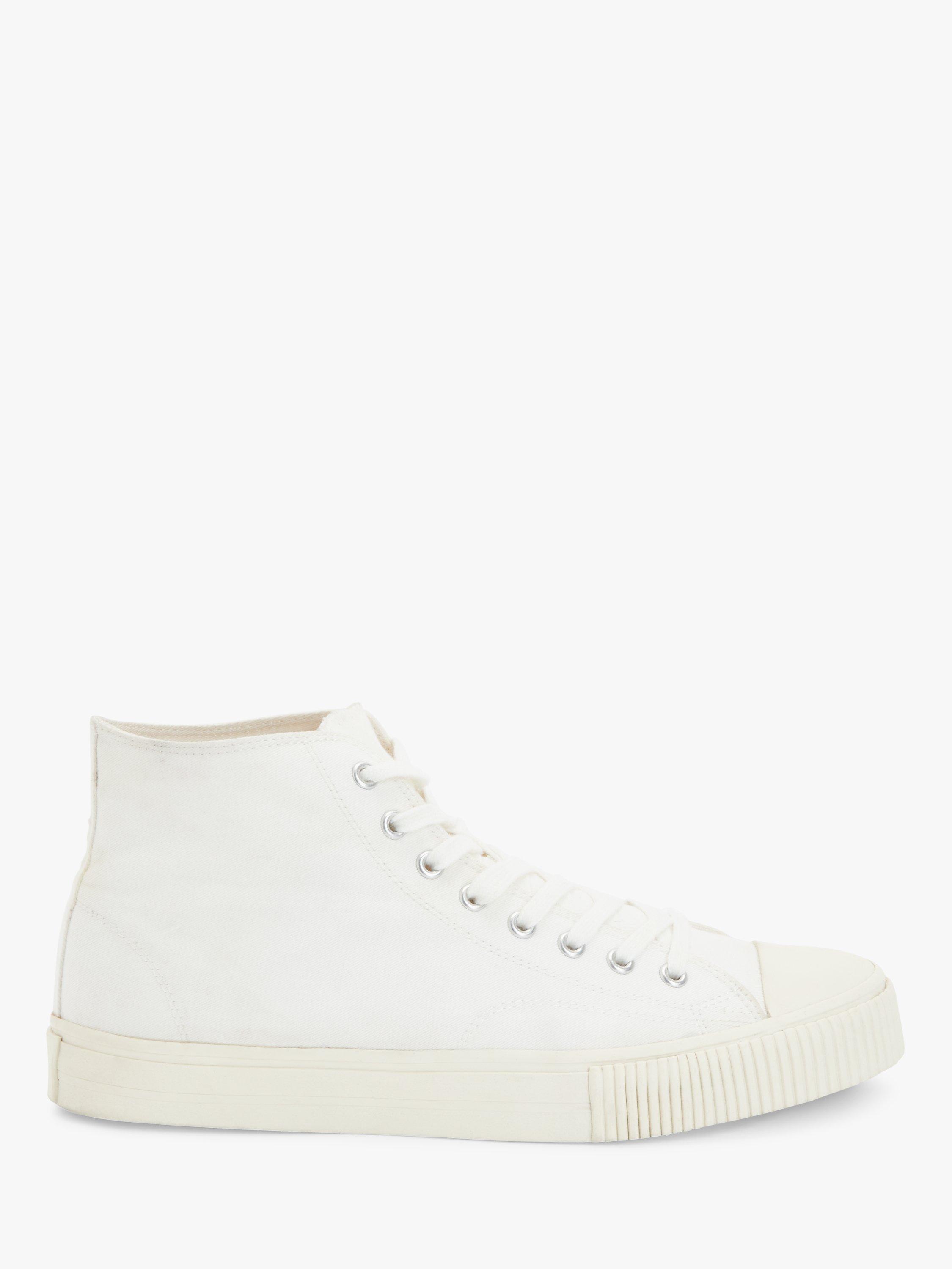 John Lewis ANYDAY Canvas Hi-Top Trainers, White