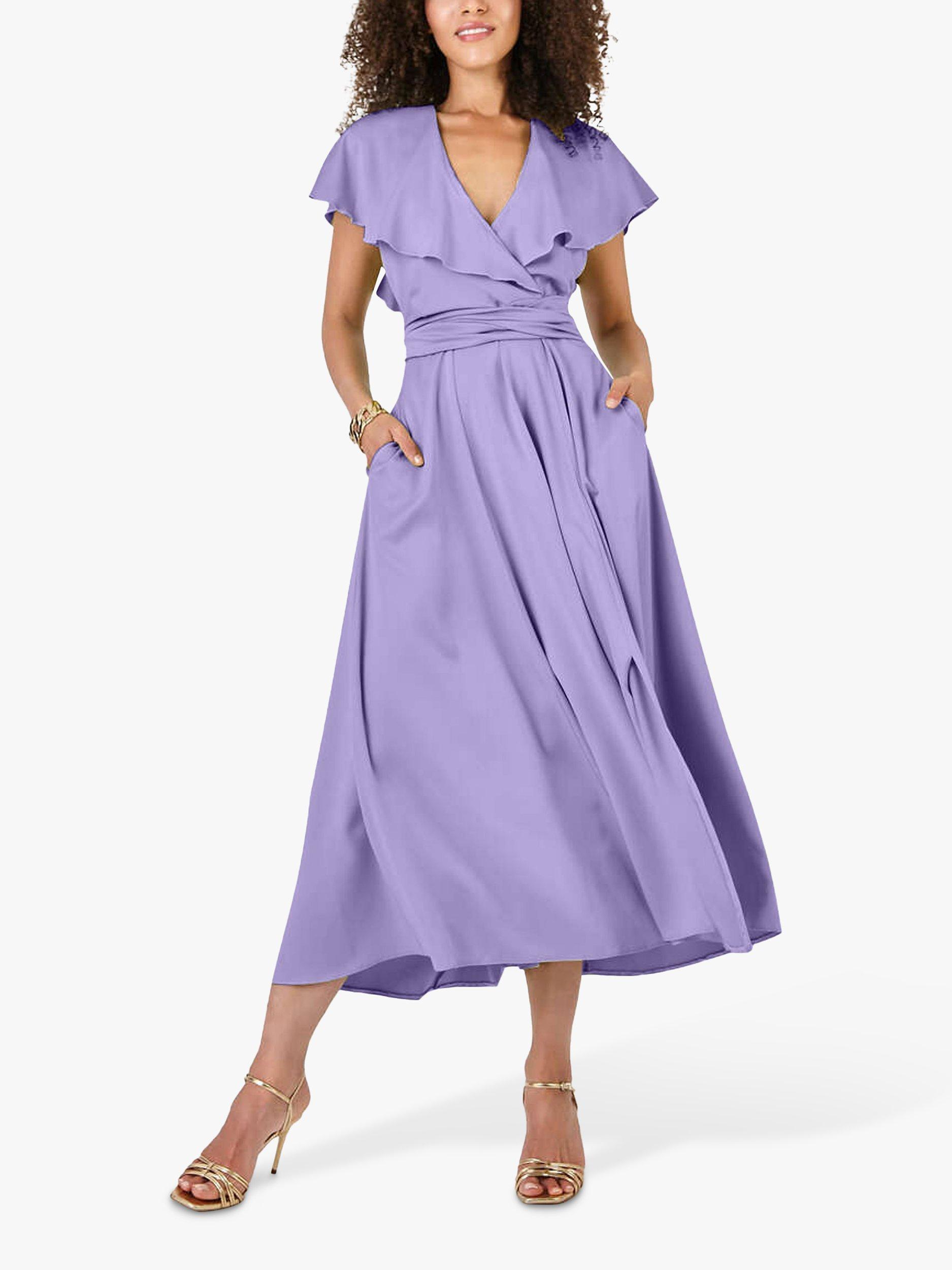 Closet London Frill Flared Midi Dress