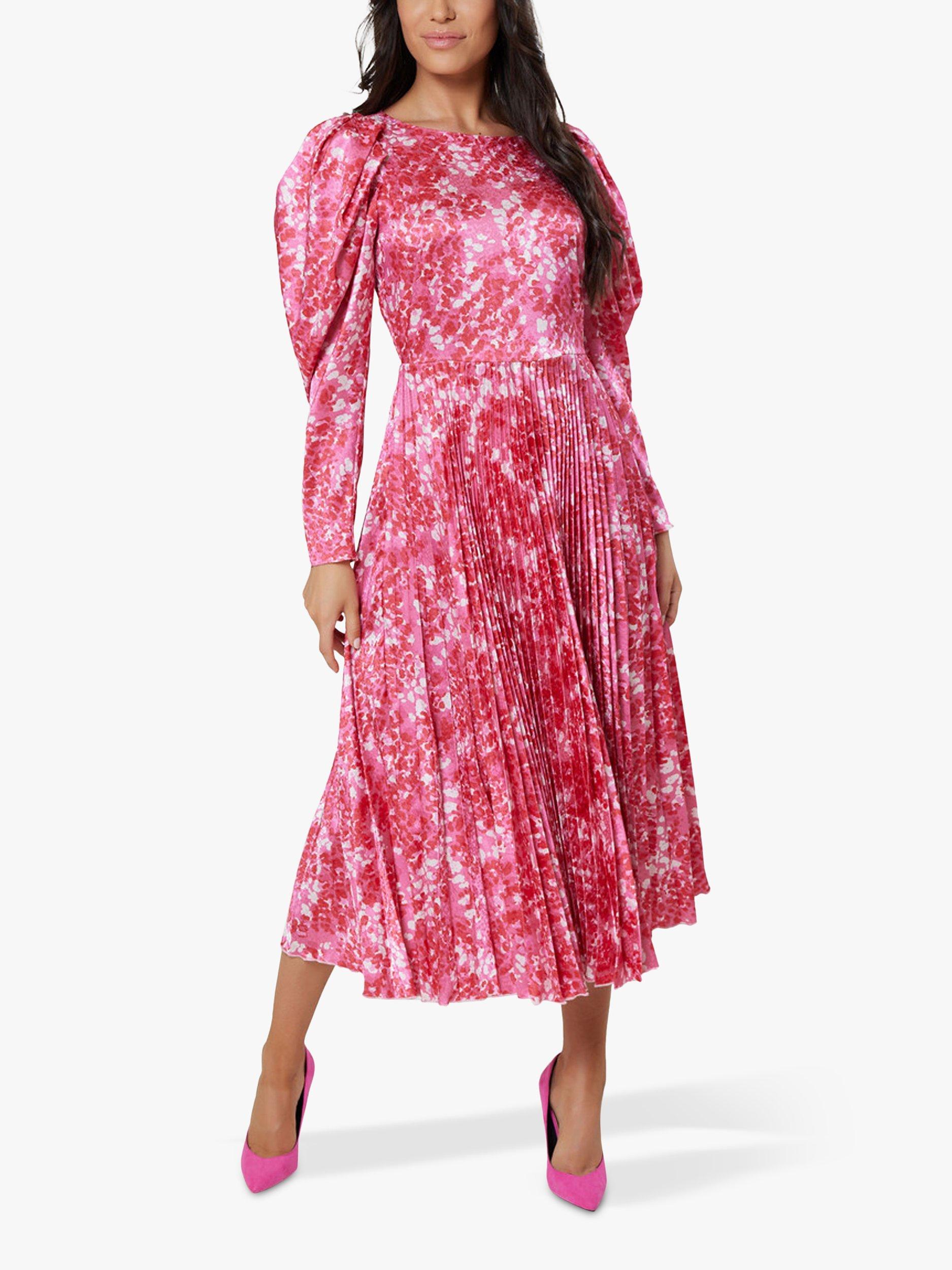 Closet London Jacquard Pleated Midi Dress