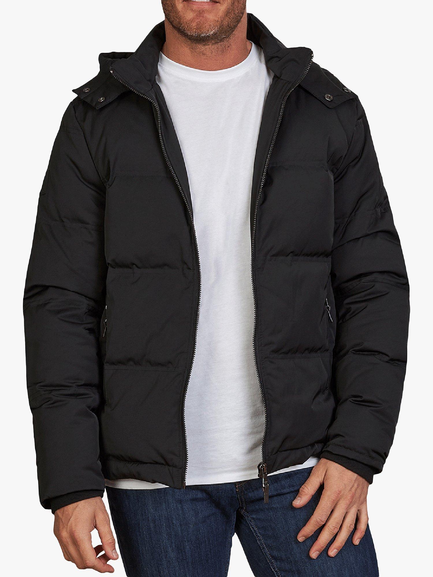 Raging Bull Hooded Puffer Jacket, Black