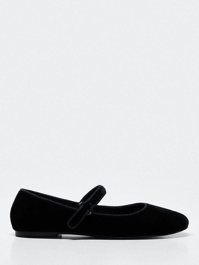 Mango Kids' Elvira Ballerina Flats, Black