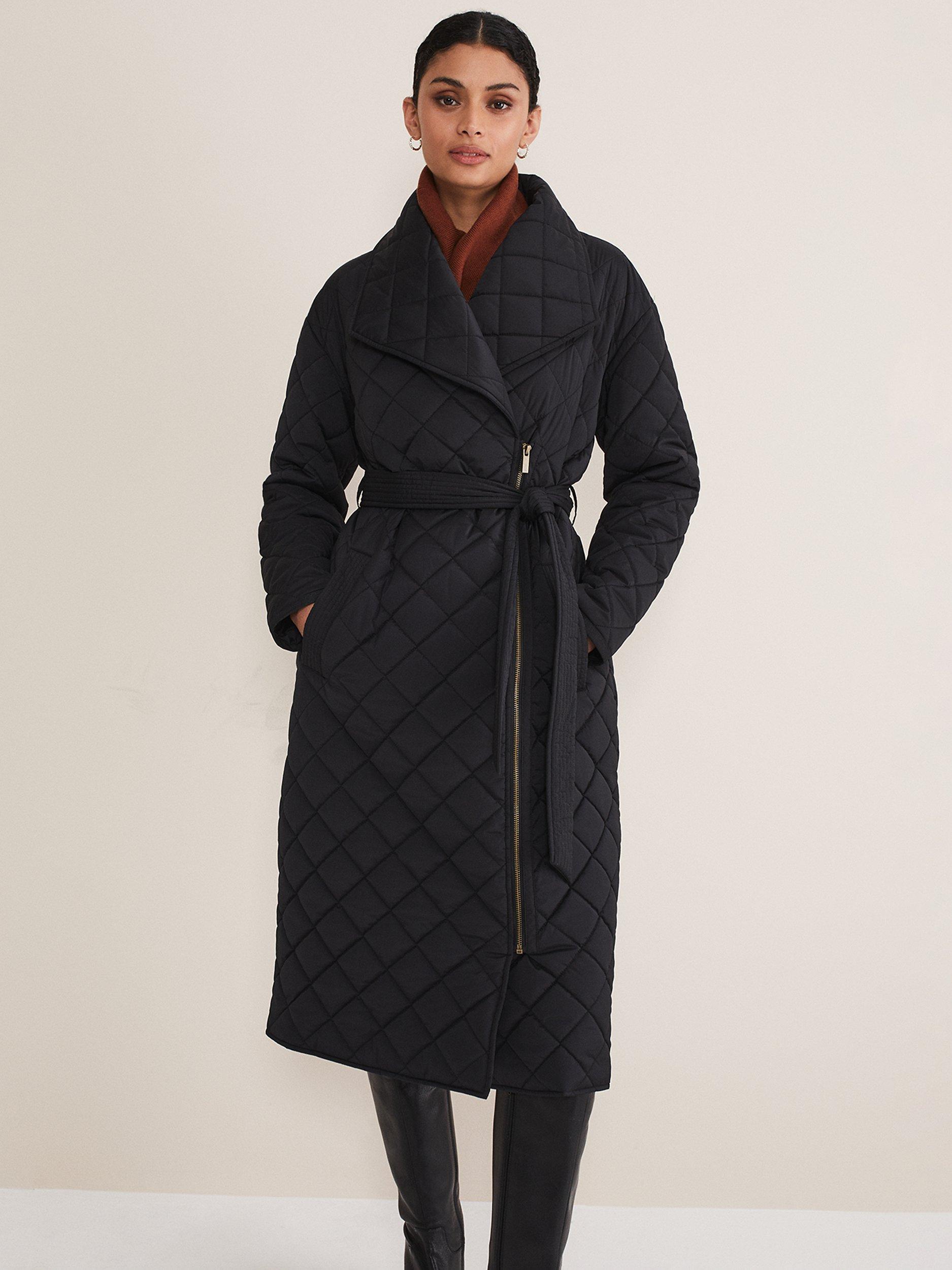 Phase Eight Nila Quilted Puffer Coat Black