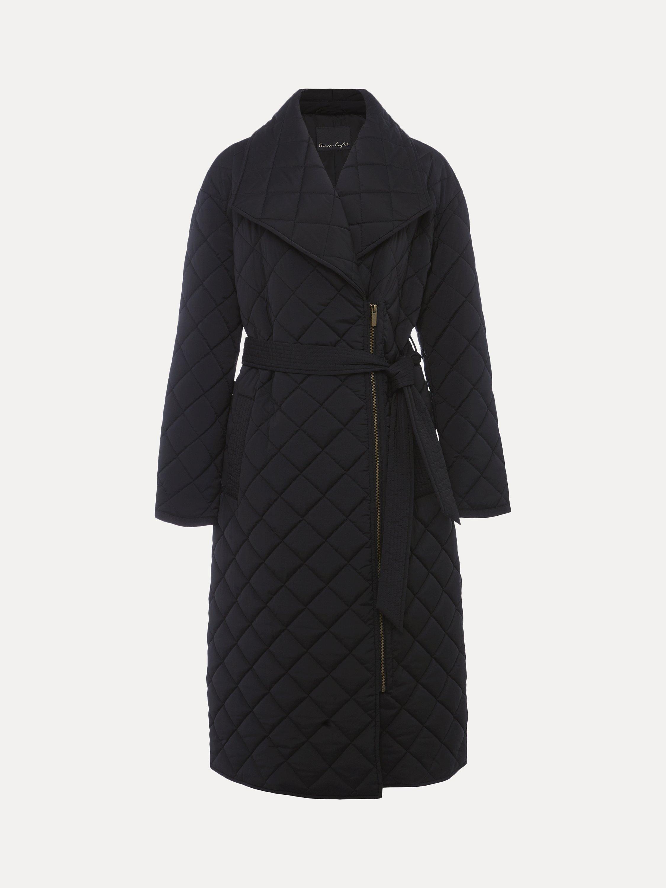 Product image 5 of 6, which shows Phase Eight Nila Quilted Puffer Coat, Black, 8