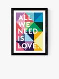 EAST END PRINTS Rafael Farias 'All We Need Is Love' Framed Print
