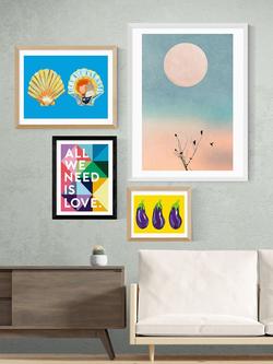 EAST END PRINTS Rafael Farias 'All We Need Is Love' Framed Print - view 2, Black Frame