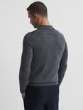 Reiss Trafford Knitted Wool Long Sleeve Polo Top