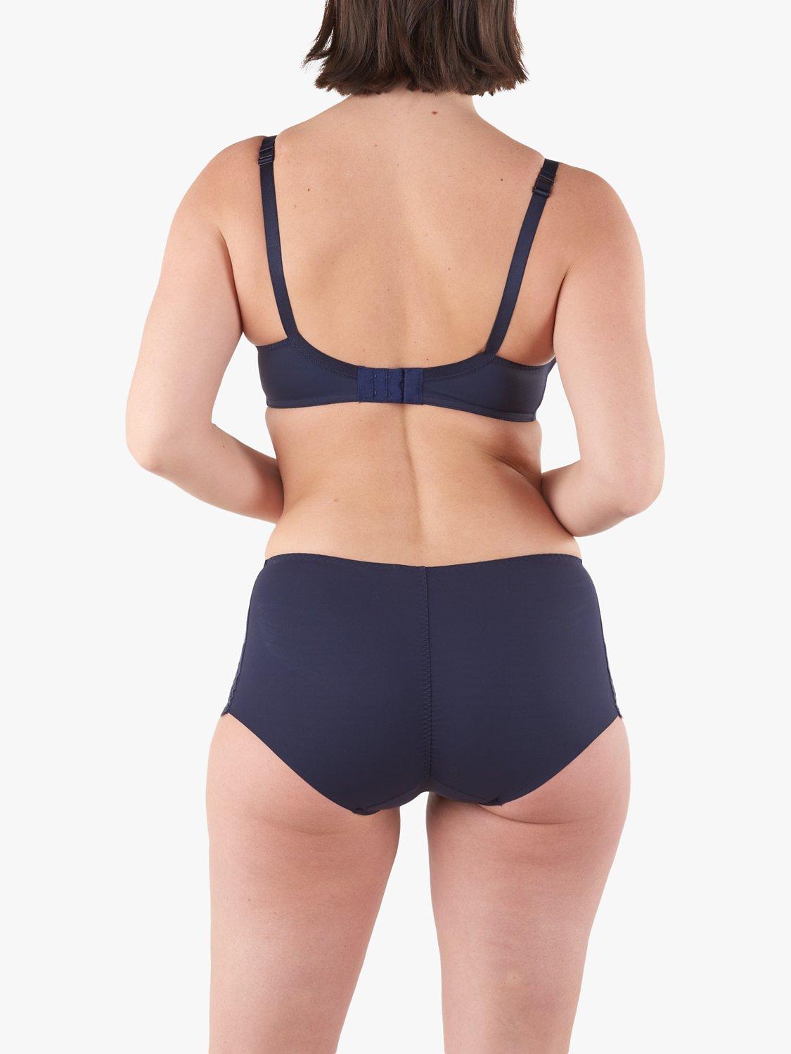 Product image 3 of 4, which shows Maison Lejaby Floral Lace Underwired Full Cup Bra, Bleu Horizon, 30H