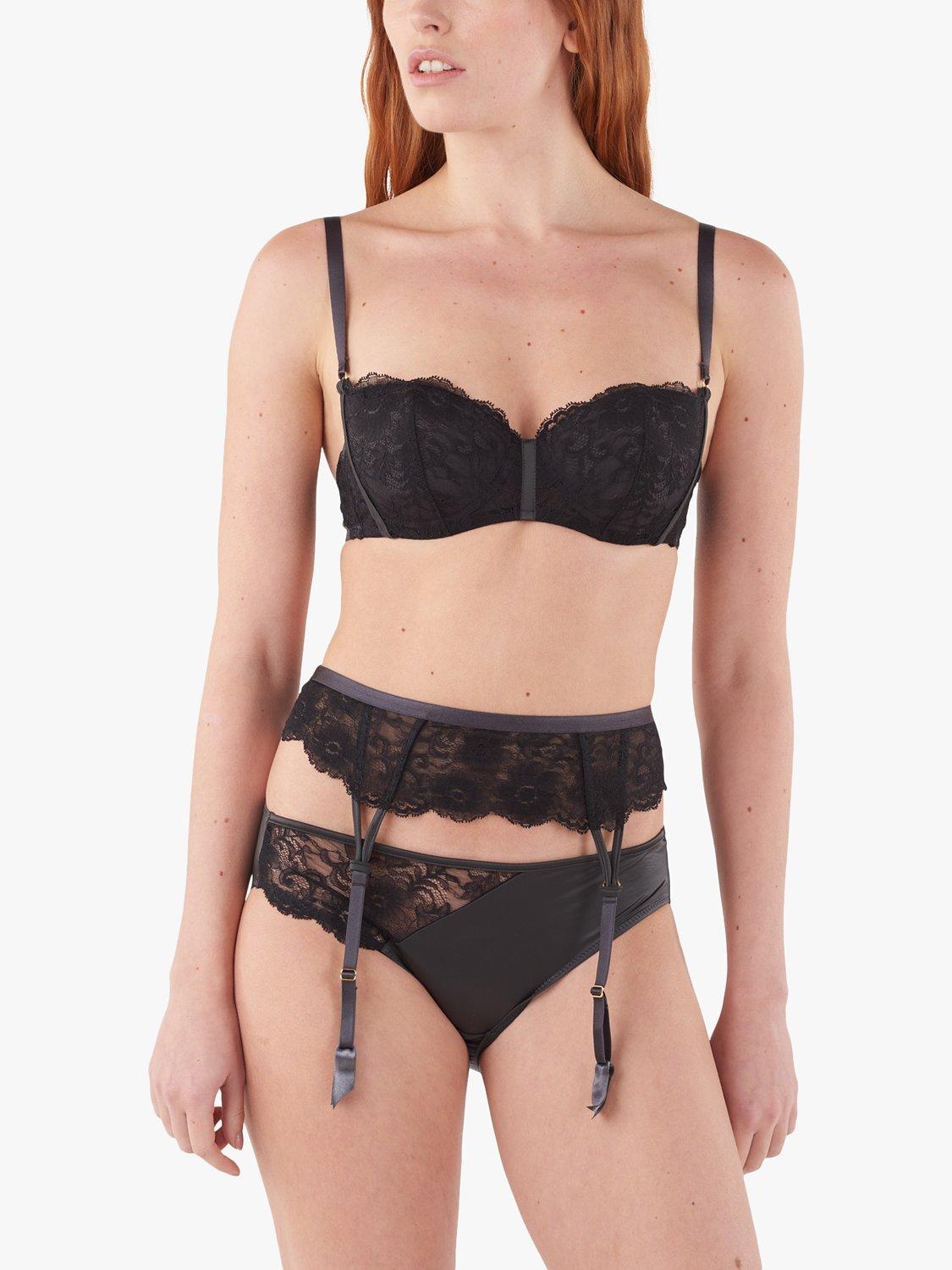 Maison Lejaby Manu Lace Suspender Belt, Galet