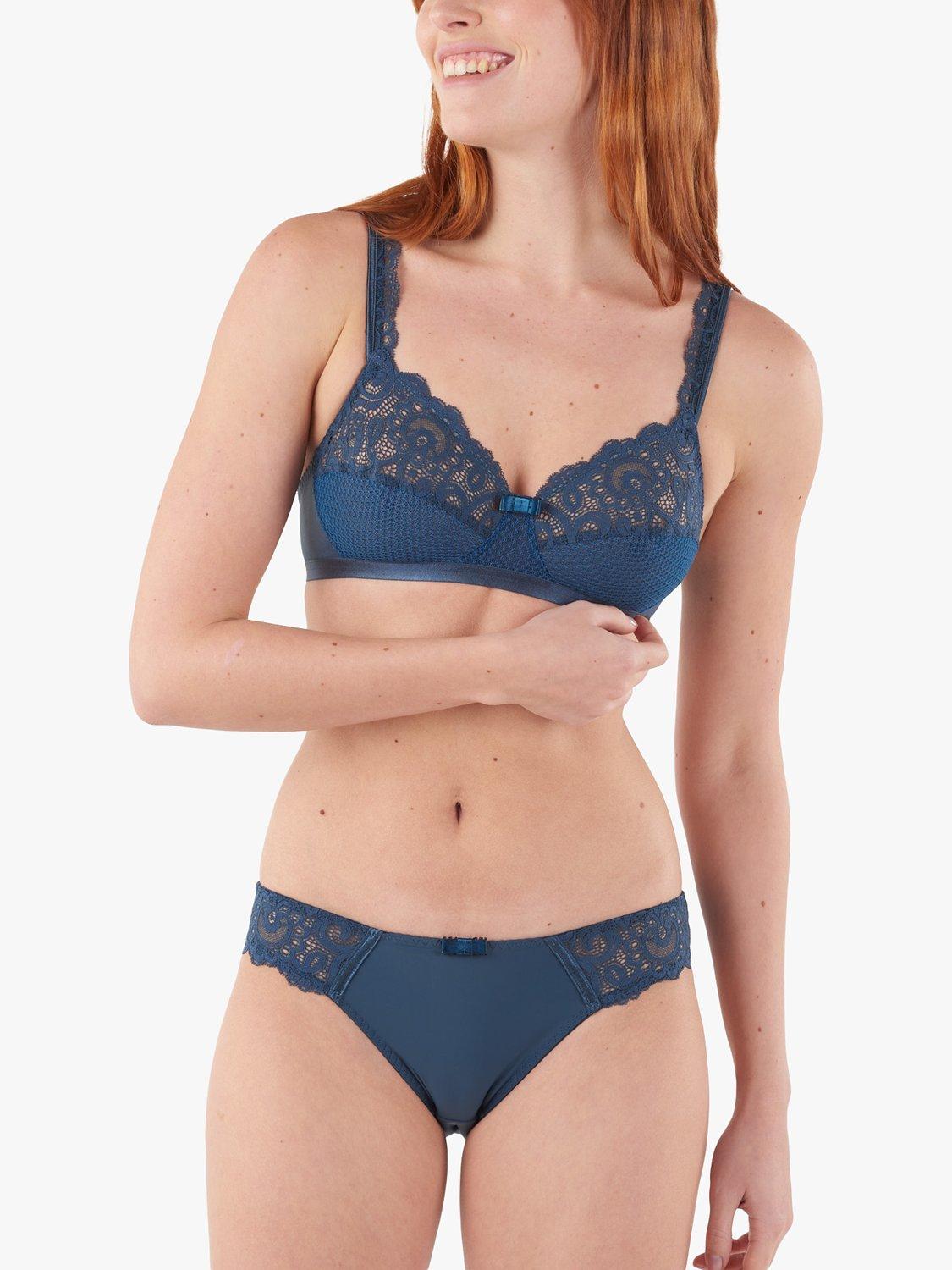 Product image 1 of 6, which shows Maison Lejaby Gaby Bikini Briefs, Nuit Bleue, XS