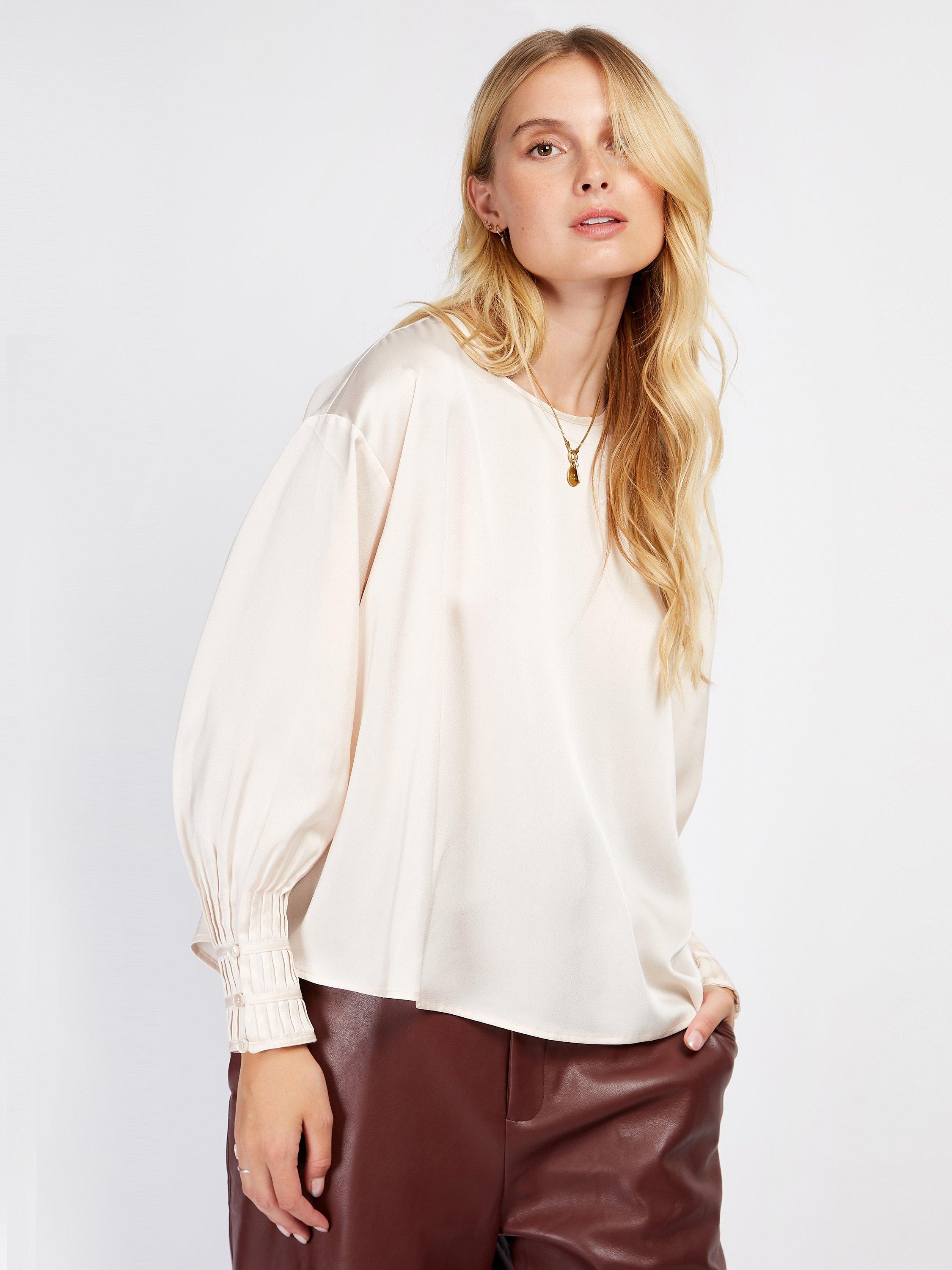 Somerset by Alice Temperley Satin Top, Cream