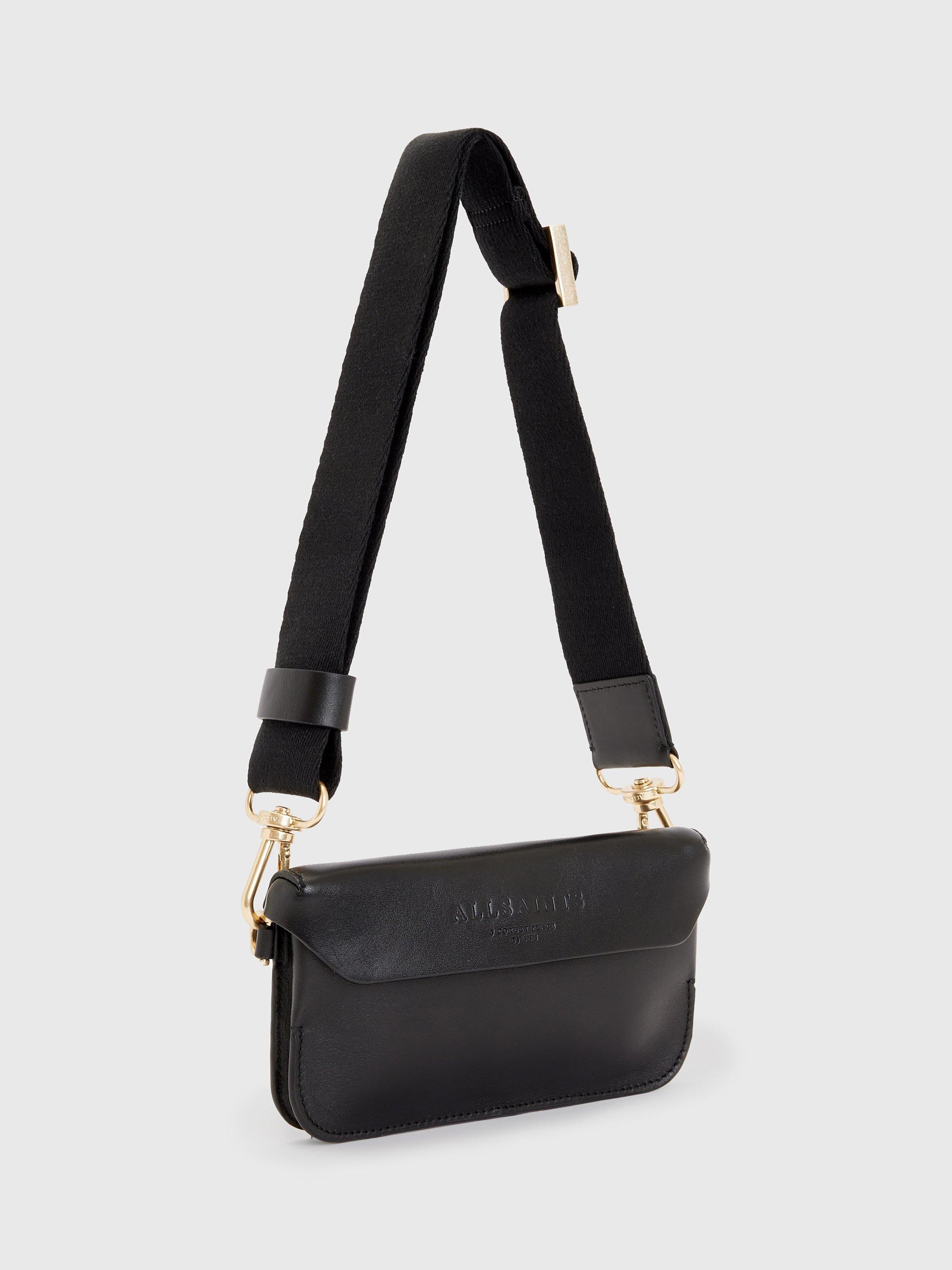 AllSaints Zoe Leather Cross Body Bag, Black, One Size