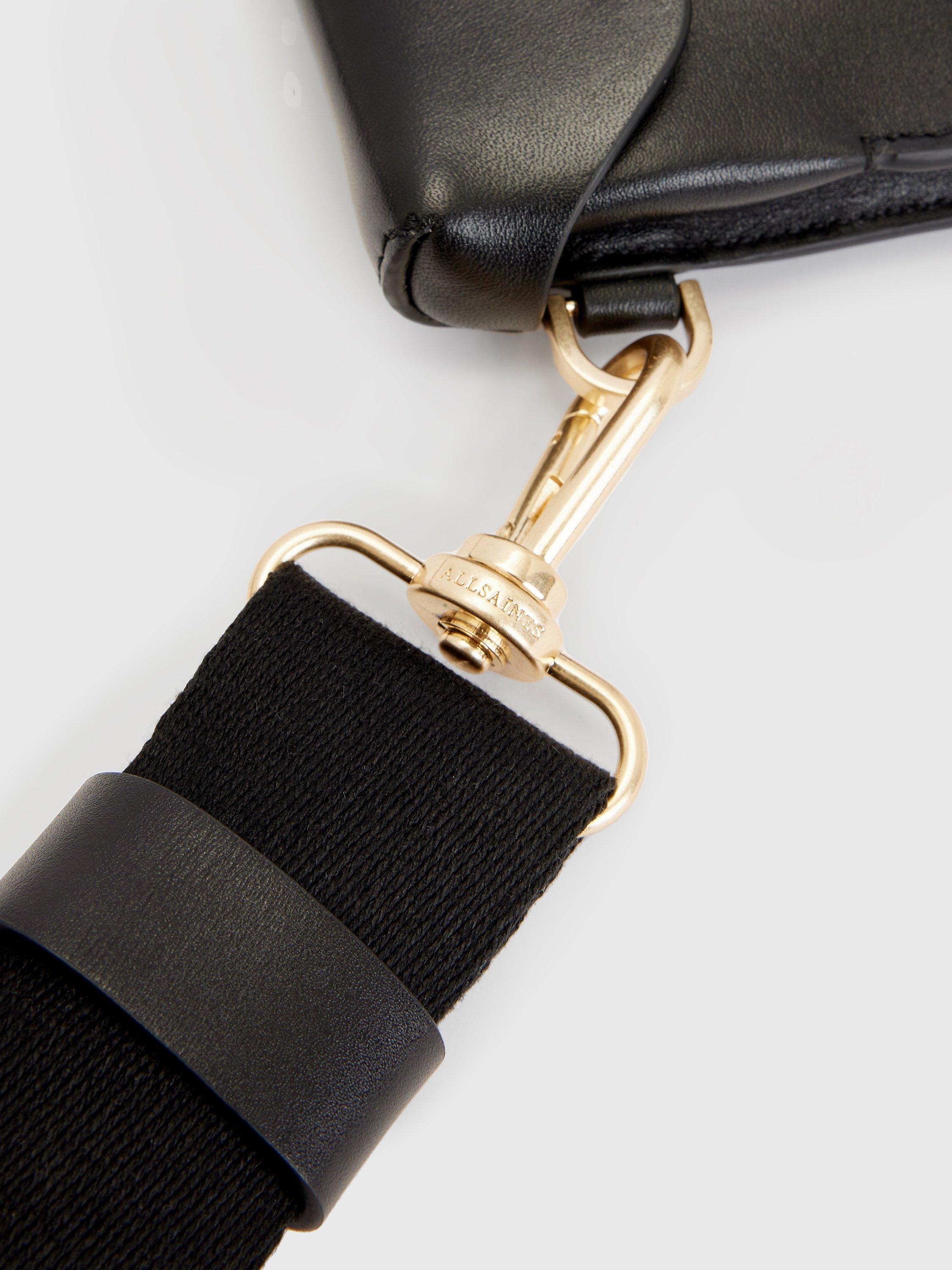 AllSaints Zoe Leather Cross Body Bag, Black, One Size