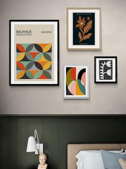 EAST END PRINTS Luxe Poster Co. 'Geometric Pattern Bauhaus' Framed Print - view 2, Oak Frame