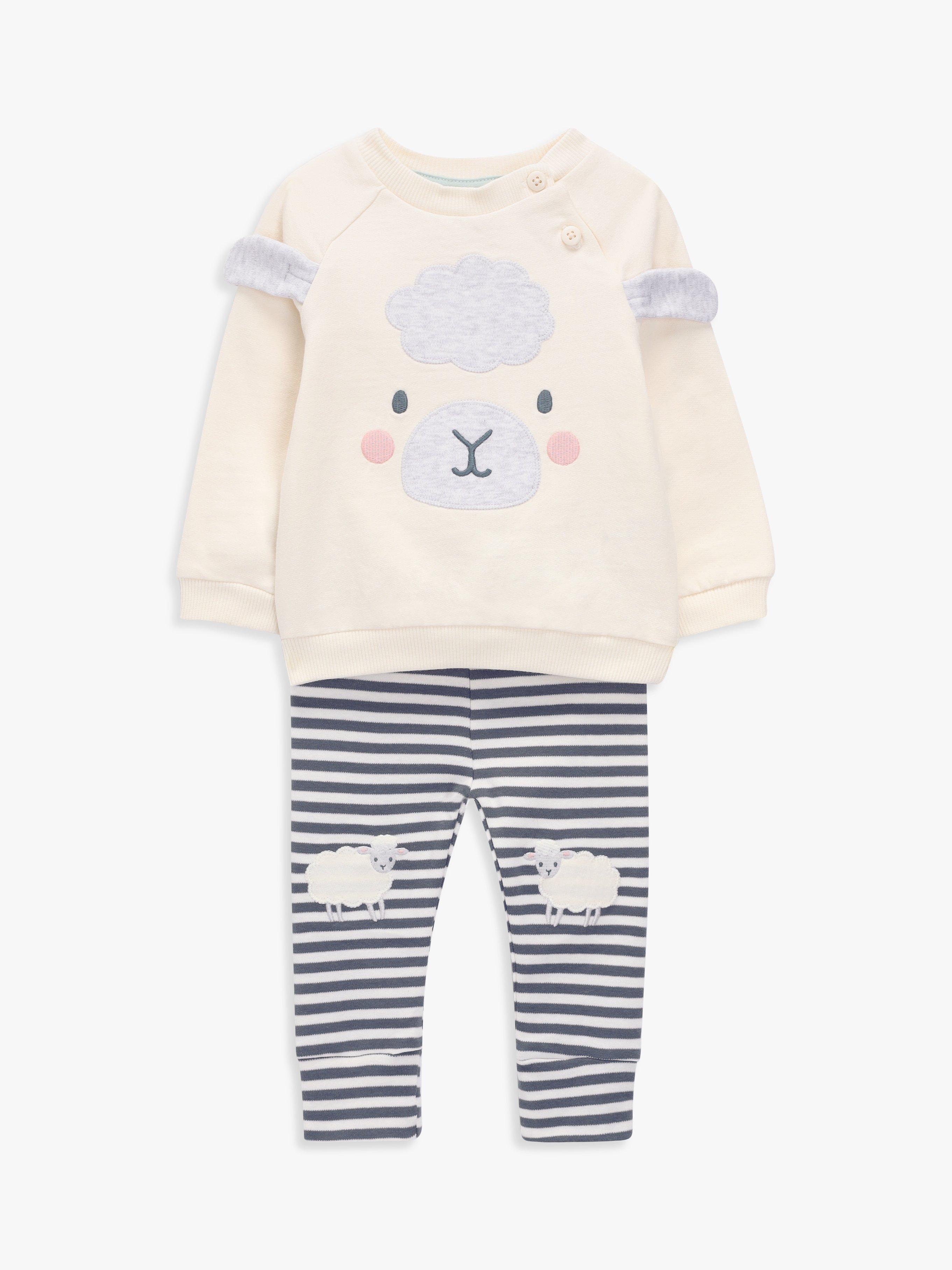 John Lewis Baby Sheep Jumper & Leggings Set, Multi