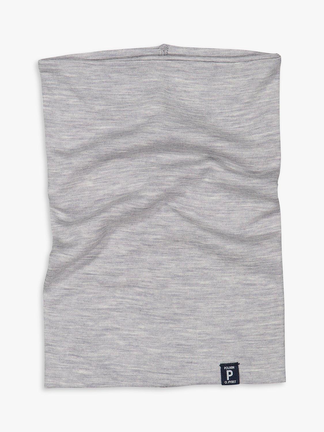 Product image 1 of 1, which shows Polarn O. Pyret Kids' Merino Wool Neck Warmer, Grey