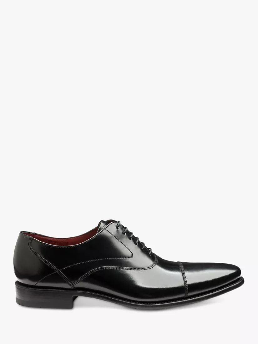 Loake Sharp Polished Toecap Oxford Shoes Black