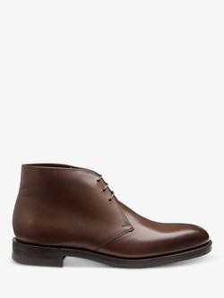 Loake Pimlico Leather Chukka Boots, Dark Brown, Dark Brown