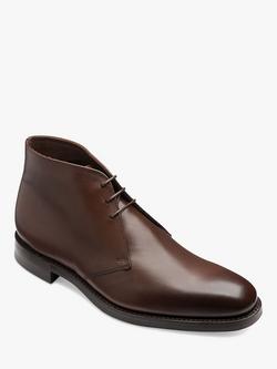 Loake Pimlico Leather Chukka Boots, Dark Brown - view 2, Dark Brown